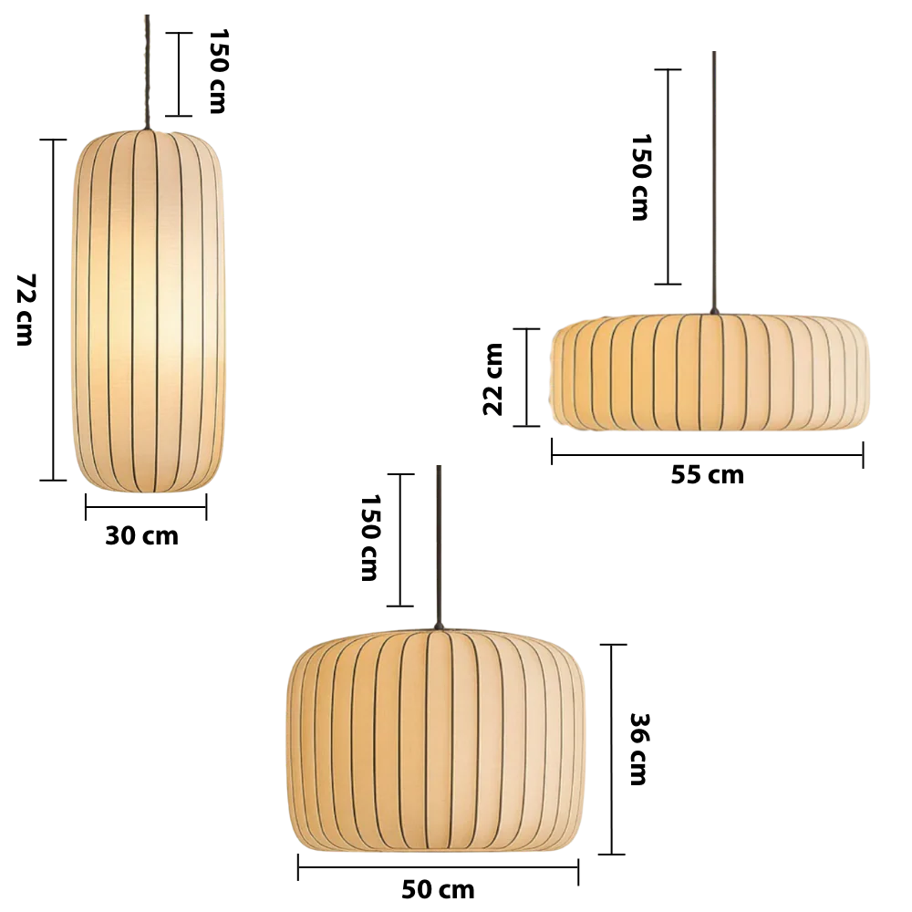 Elegante moderne Seidenpendelleuchte