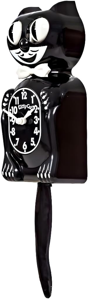 Felisca Retro-Wanduhr „Schwarze Katze“