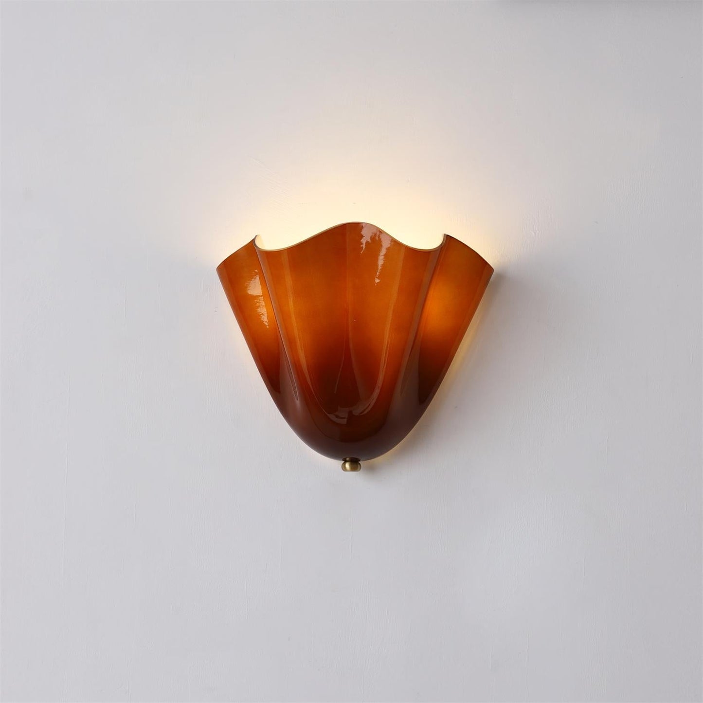 Blütenblatt Glas-Wandlampe