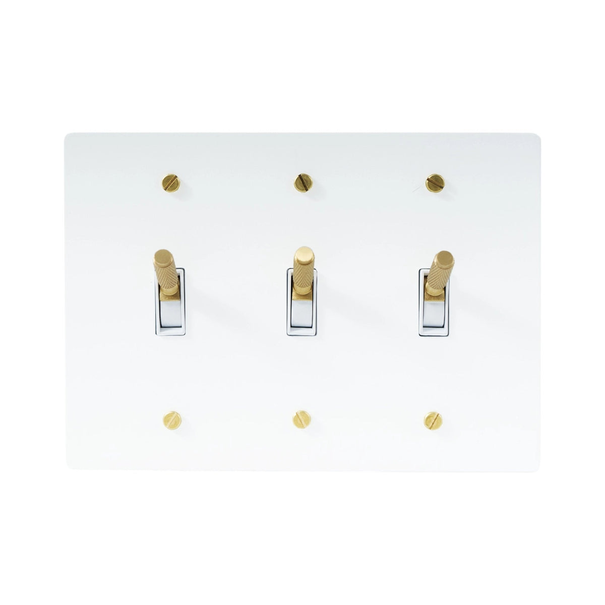 Ebrona Vintage Messing-Rändelkippschalter mit 3 Gängen