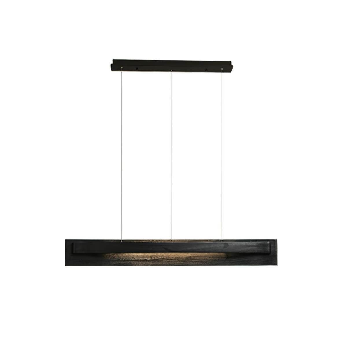 Lineare Holz-LED-Pendelleuchte