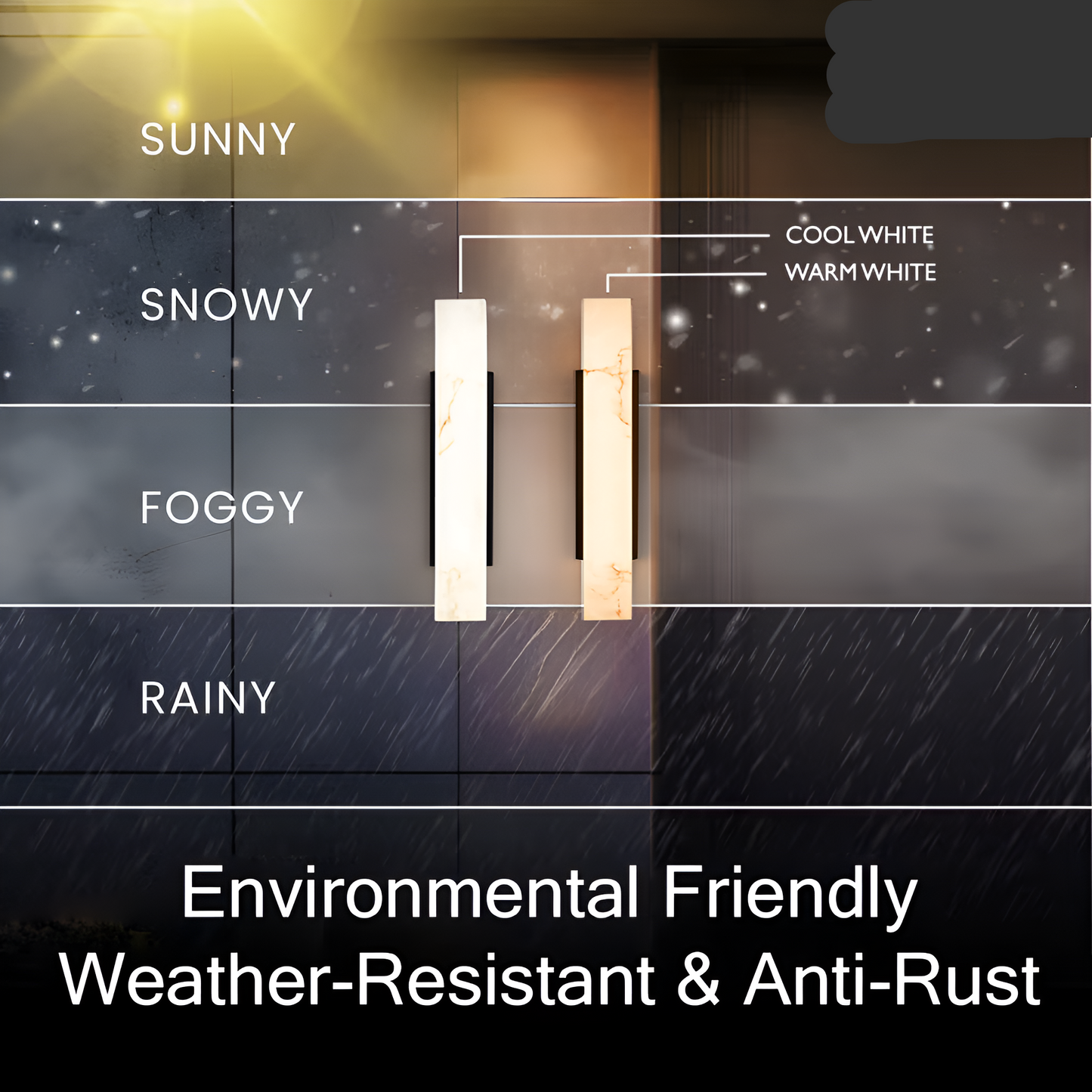 Steinleuchte für Außenwände