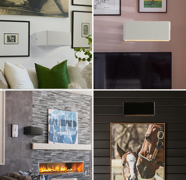 Würfelförmige Wandleuchte