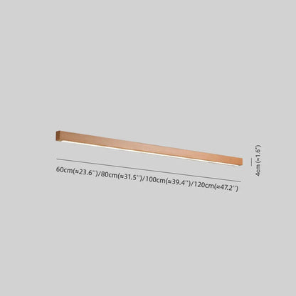 Moderne lineare Wandleuchte aus Holz