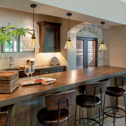 Transparente hängende Nachttischlampe