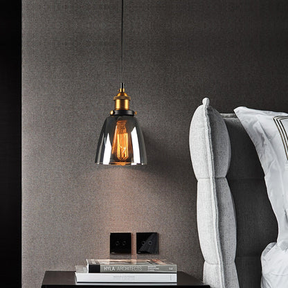 Transparente hängende Nachttischlampe