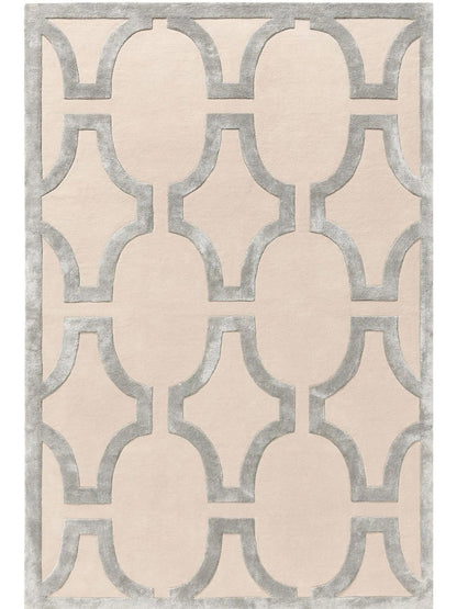 Cremefarbener Wollteppich Wohnzimmerdesign