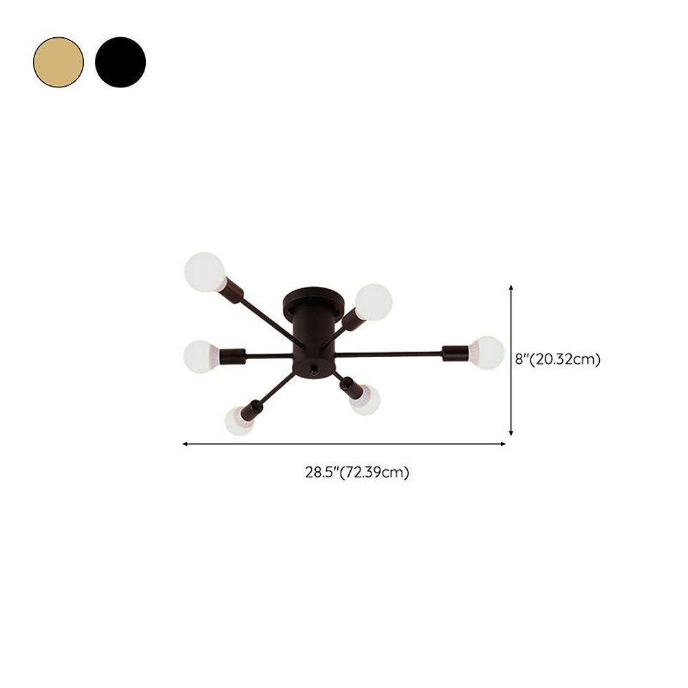 Goldener Eisen-Schlafzimmer-Kronleuchter