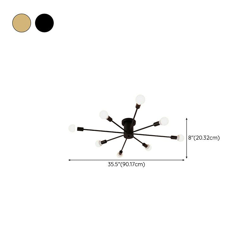 Goldener Eisen-Schlafzimmer-Kronleuchter