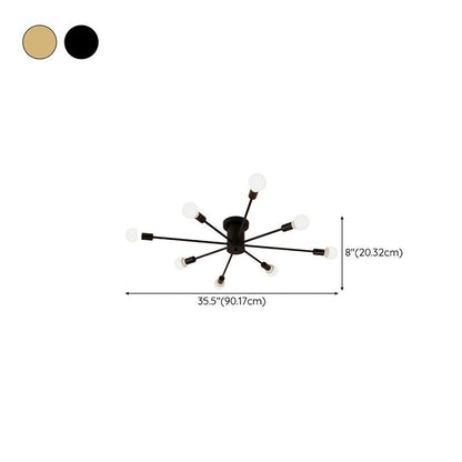 Goldener Eisen-Schlafzimmer-Kronleuchter