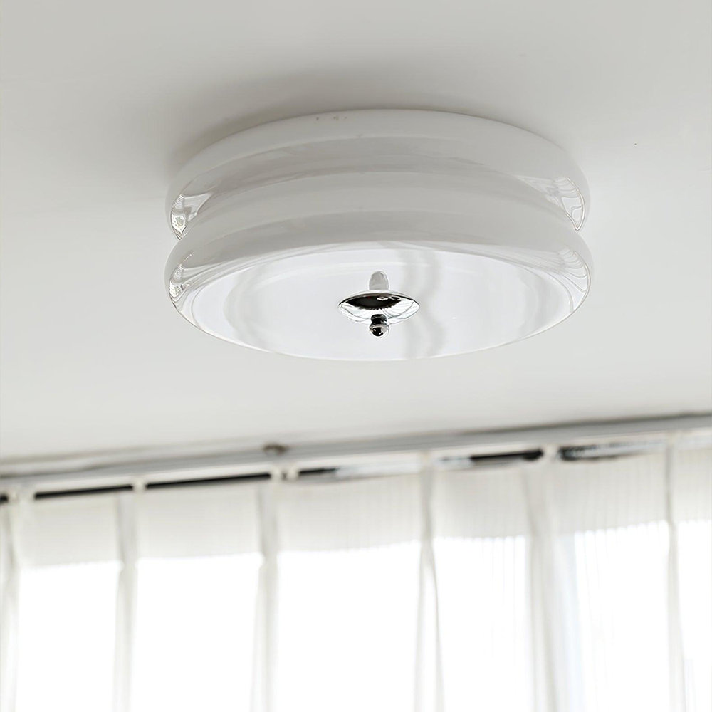 Deckenleuchte im Art-Déco-Stil in Cremeton