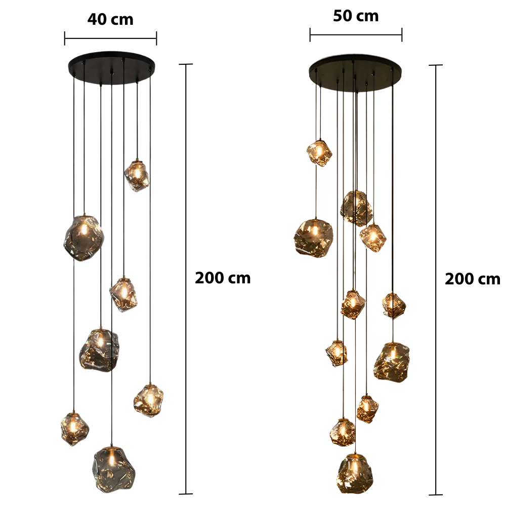 Moderner LED-Treppenhaus-Kronleuchter