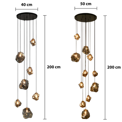 Moderner LED-Treppenhaus-Kronleuchter