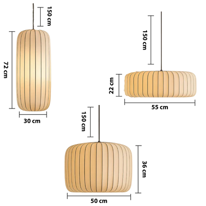 Elegante moderne Seidenpendelleuchte