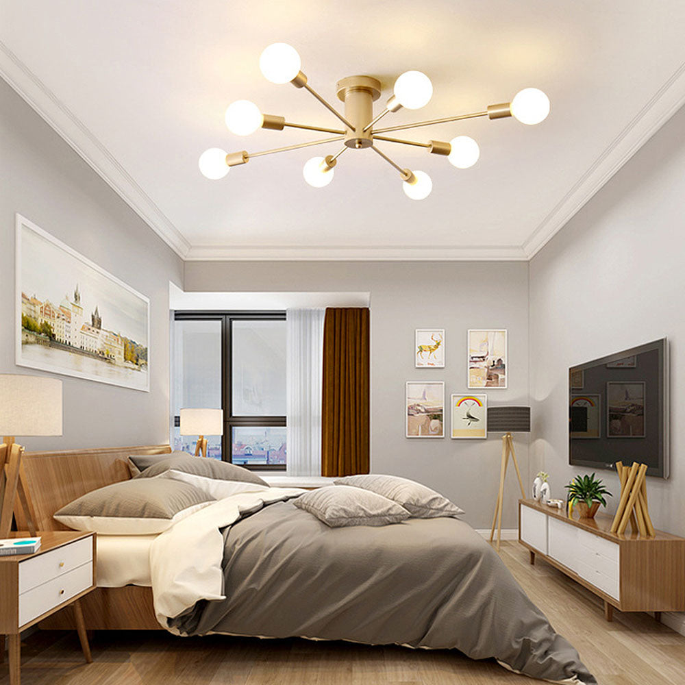 Goldener Eisen-Schlafzimmer-Kronleuchter