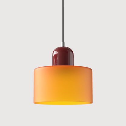 Kleine Glas-Hängeleuchte im Bauhaus-Stil