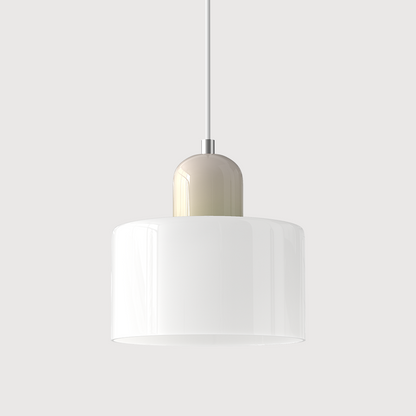 Kleine Glas-Hängeleuchte im Bauhaus-Stil