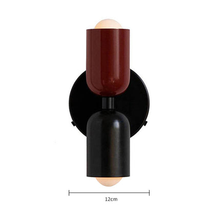 Industrielle Doppelkopf-Wandlampe