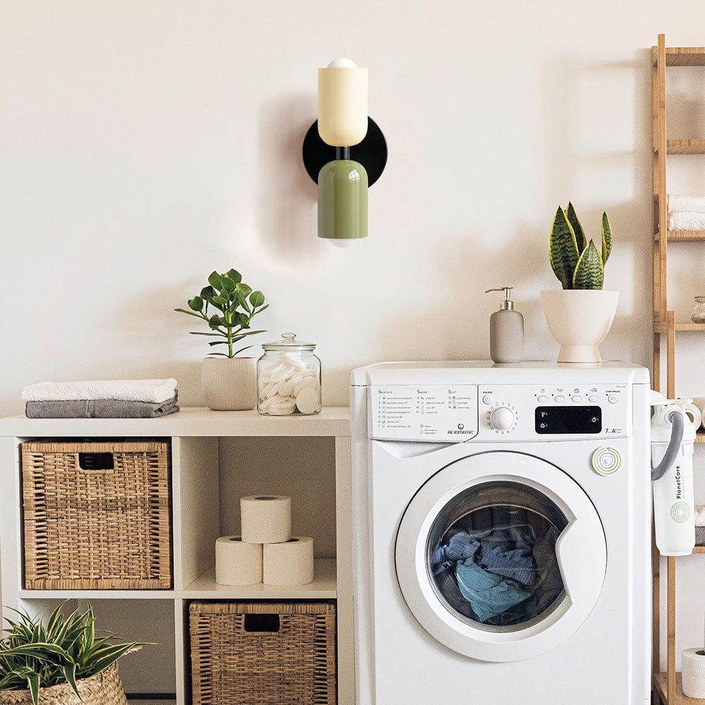 Industrielle Doppelkopf-Wandlampe