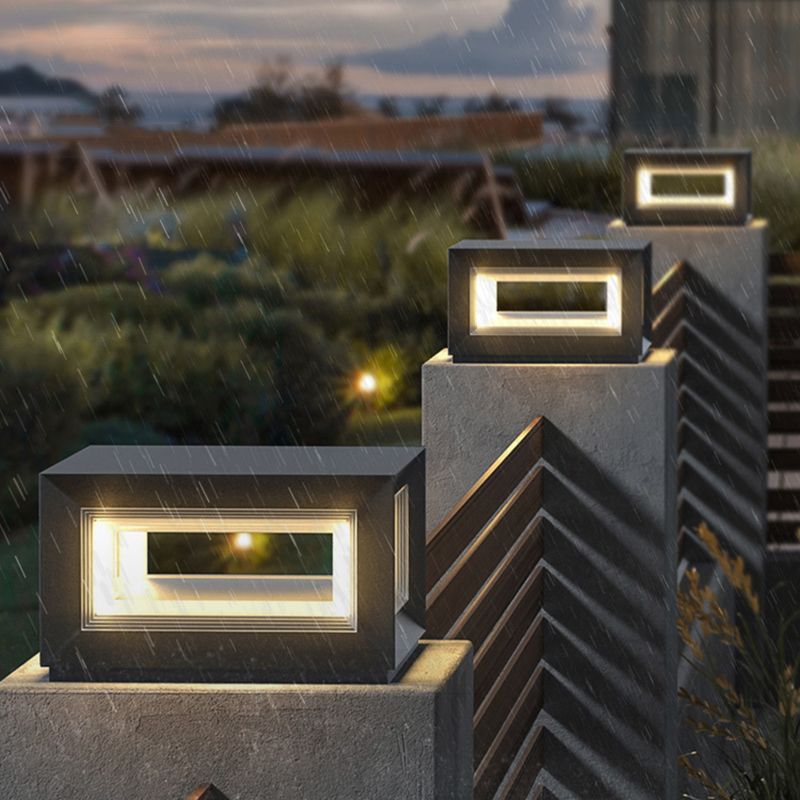 Moderner LED-Würfel Außenpfostenleuchte
