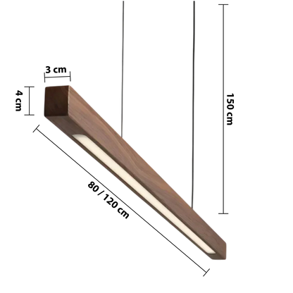 Moderne skandinavische Holz-Pendelleuchte