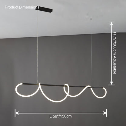 Moderne LED-Pendelleuchte mit Seilmuster