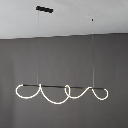 Moderne LED-Pendelleuchte mit Seilmuster