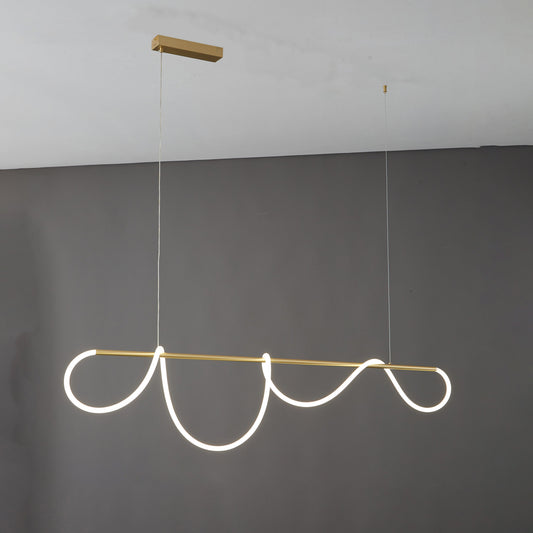 Moderne LED-Pendelleuchte mit Seilmuster