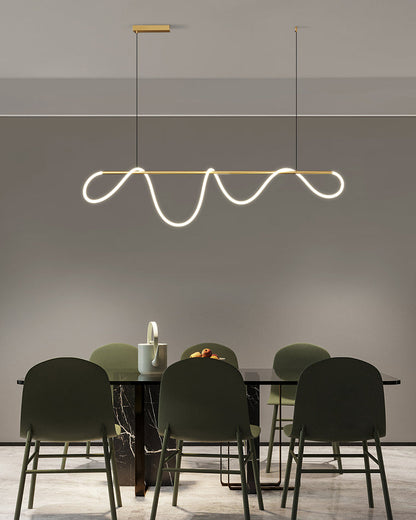 Moderne LED-Pendelleuchte mit Seilmuster