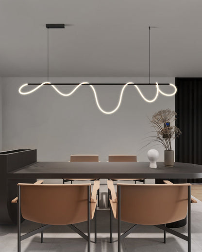 Moderne LED-Pendelleuchte mit Seilmuster