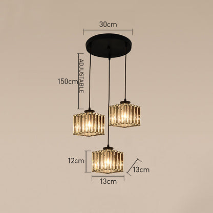 Mehrfachleuchte Kristallinsel Hängeleuchte