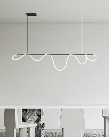 Moderne LED-Pendelleuchte mit Seilmuster