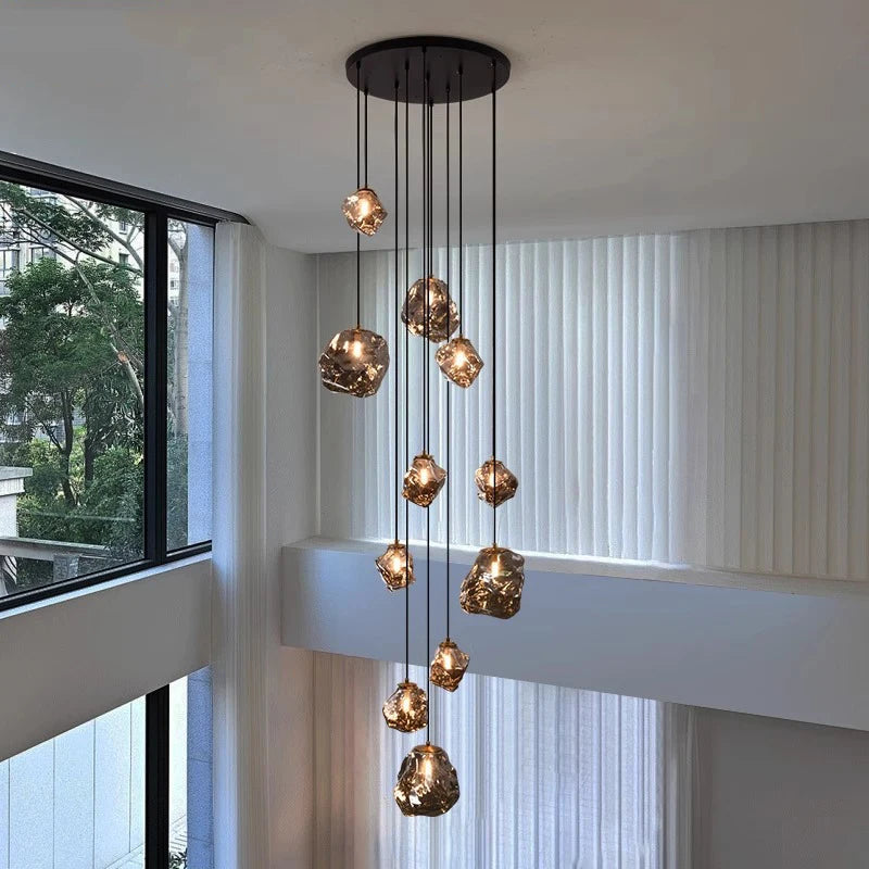 Moderner LED-Treppenhaus-Kronleuchter
