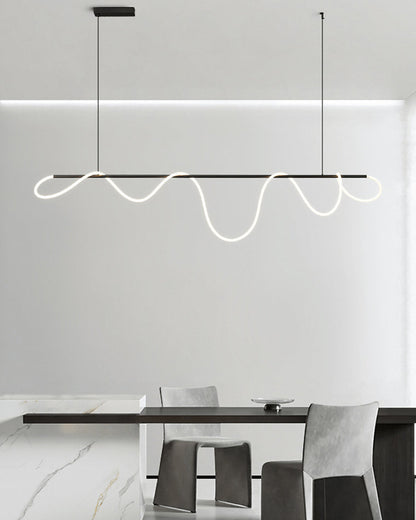 Moderne LED-Pendelleuchte mit Seilmuster