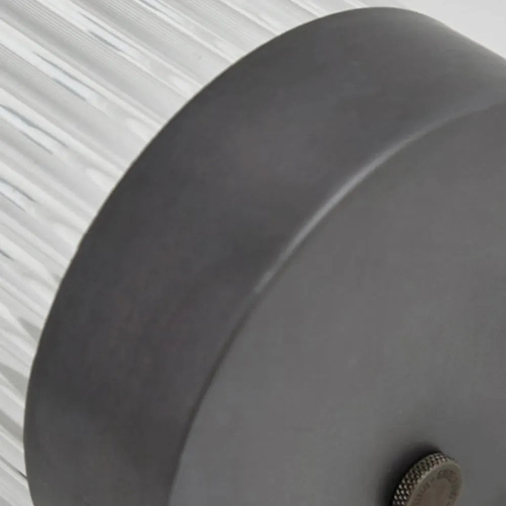 Moderne halbzylindrische Außenwandleuchte aus Metall/Glas