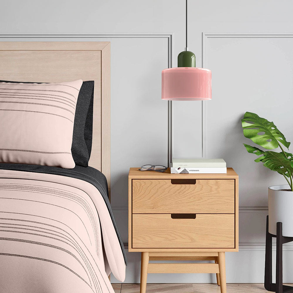 Schlanke Glas-Hängeleuchte