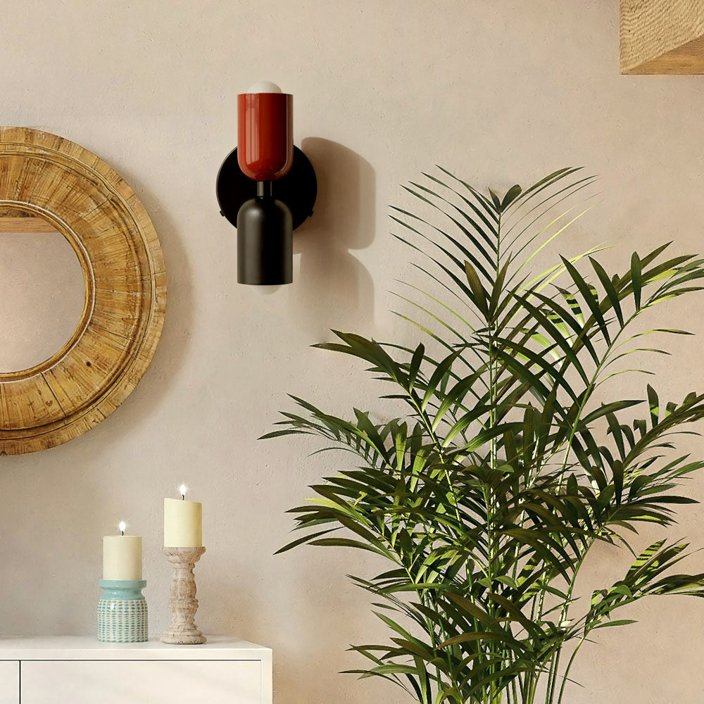 Industrielle Doppelkopf-Wandlampe