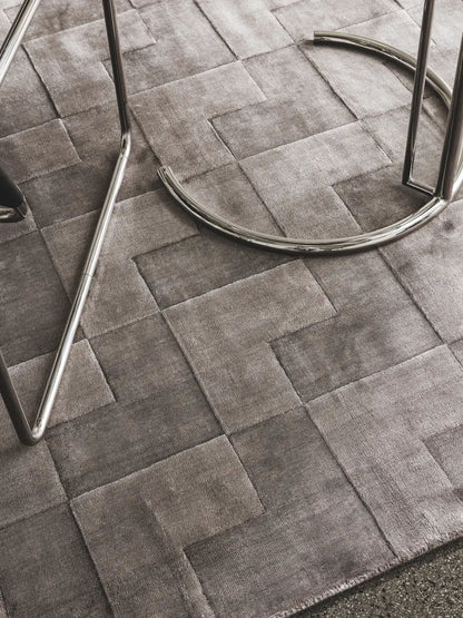 Brauner Lyocell-Teppich für das Wohnzimmer