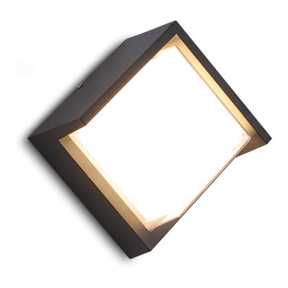 Geometrische LED-Außenwandleuchte