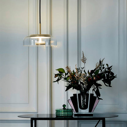 Zeitgenössische Glaslampenschirm-Hängeleuchte