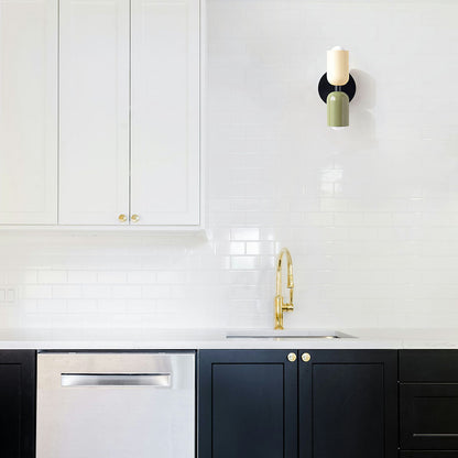 Industrielle Doppelkopf-Wandlampe