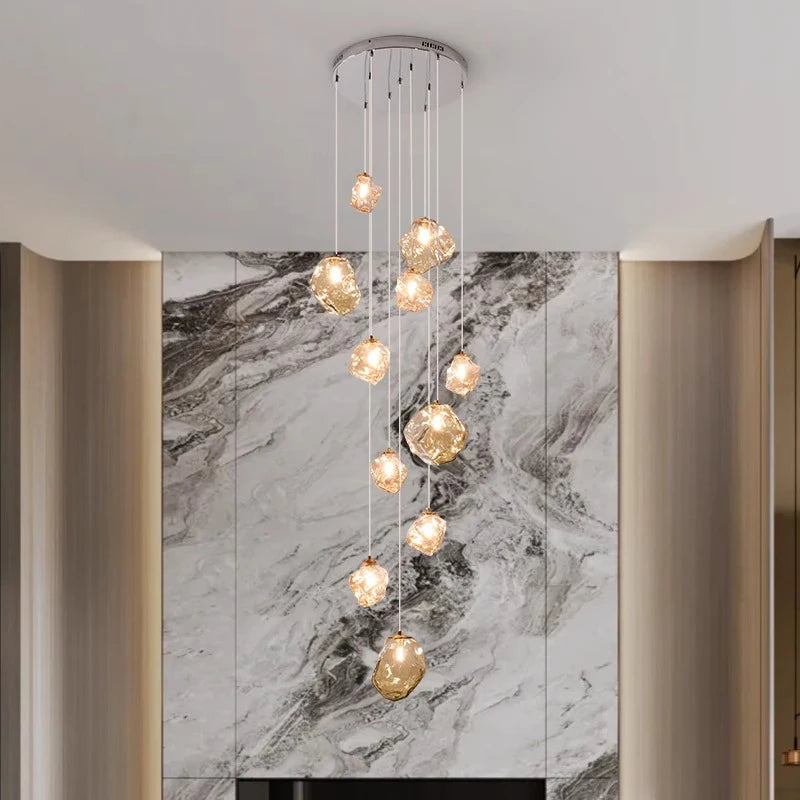 Moderner LED-Treppenhaus-Kronleuchter
