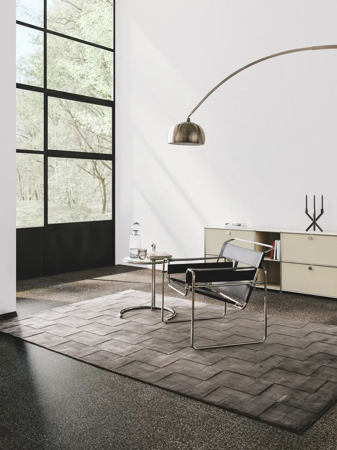 Brauner Lyocell-Teppich für das Wohnzimmer