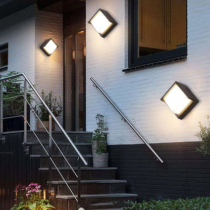 Geometrische LED-Außenwandleuchte