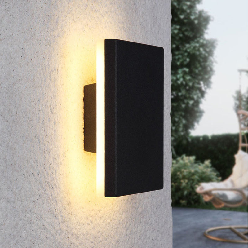 Moderne geometrische LED-Außenwandleuchte
