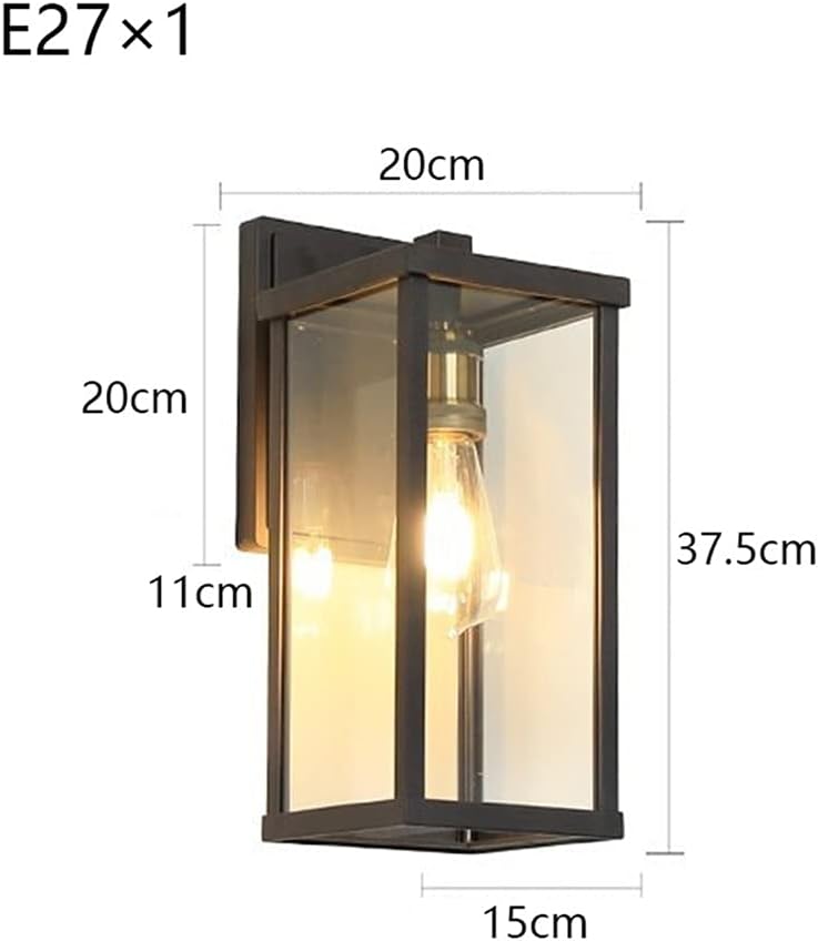 Rechteckige Außenlaterne Wandlampe