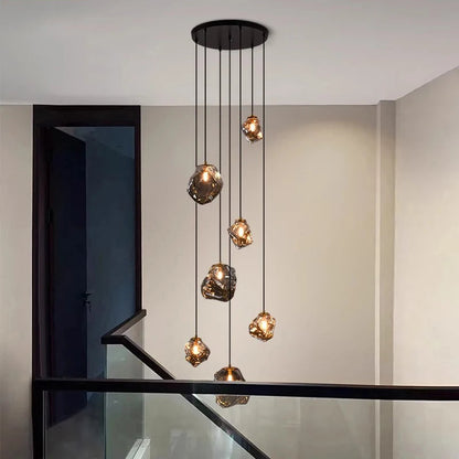 Moderner LED-Treppenhaus-Kronleuchter