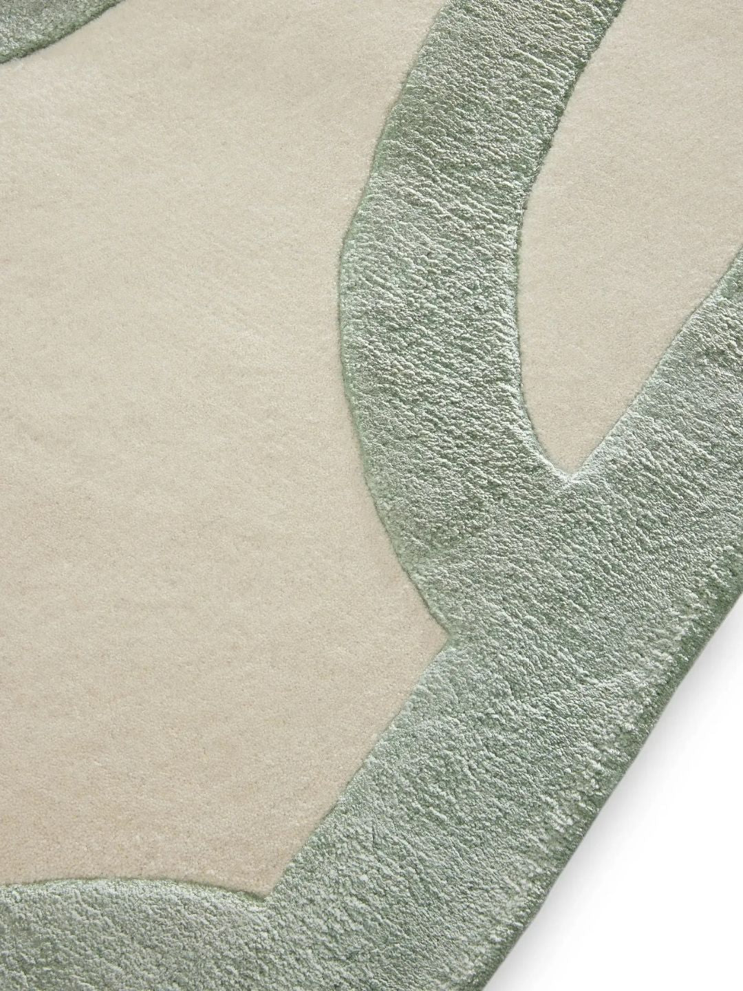 Cremefarbener Wollteppich Wohnzimmerdesign