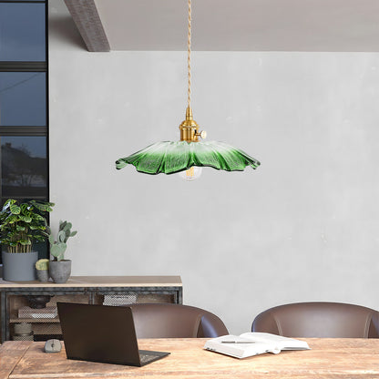 Retro-Blumen-Glas-Hängeleuchte