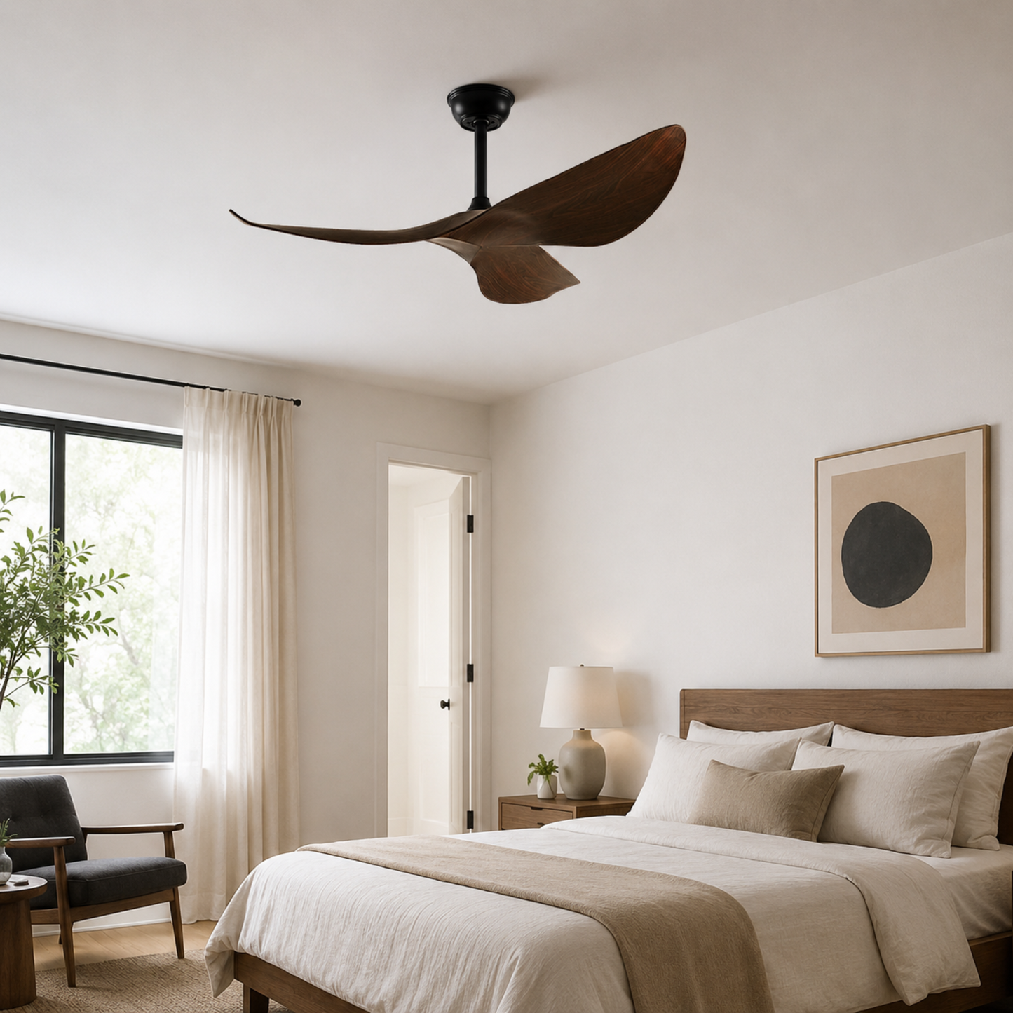 Moderner 3-Flügel-DC-Deckenventilator